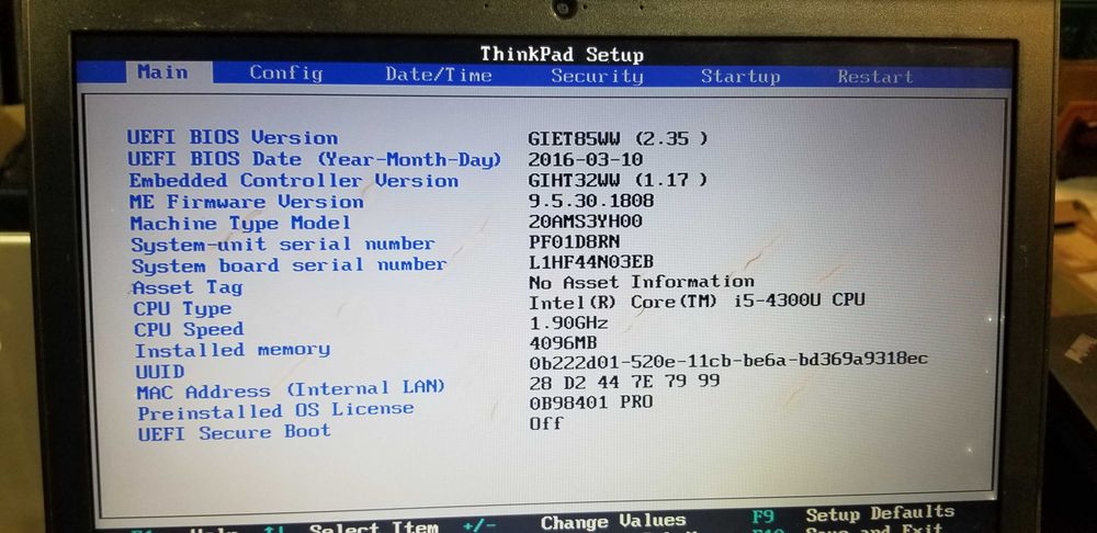 Ноутбук Lenovo ThinkPad X240 i5-4300u Ram 4 GB
