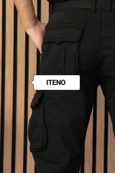 Штани чоловічі карго утеплені ITENO чорні сірі сині олива