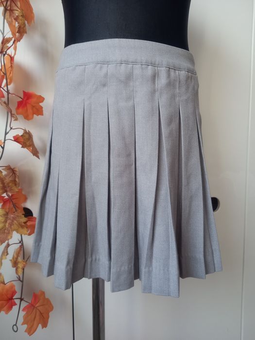 Spódniczka Cropp XS 34 plisowana mini szara uszkodzona