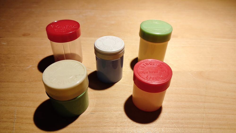 Caixas de rolos fotográficos anos 60