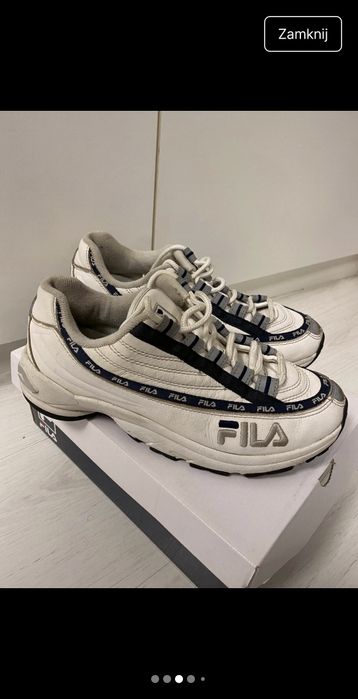 Fila buty snakersy biale odblaskowe