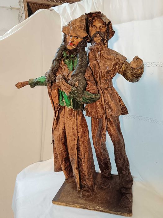 arte , " casal em papel Marché