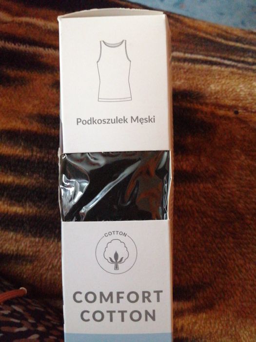 Nowy podkoszulek męski czarny L comfort cotton koszulka