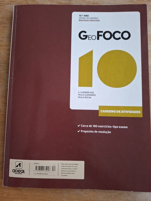 Caderno de Atividades GeoFoco Biologia e Geologia 10° Ano
Usado
Apontamentos a lápis foram apagados