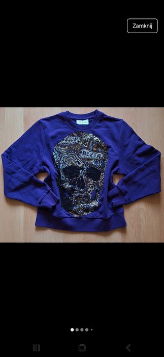 Bluza philipp plein, philipp plein tanio, kryształki czaszka plein