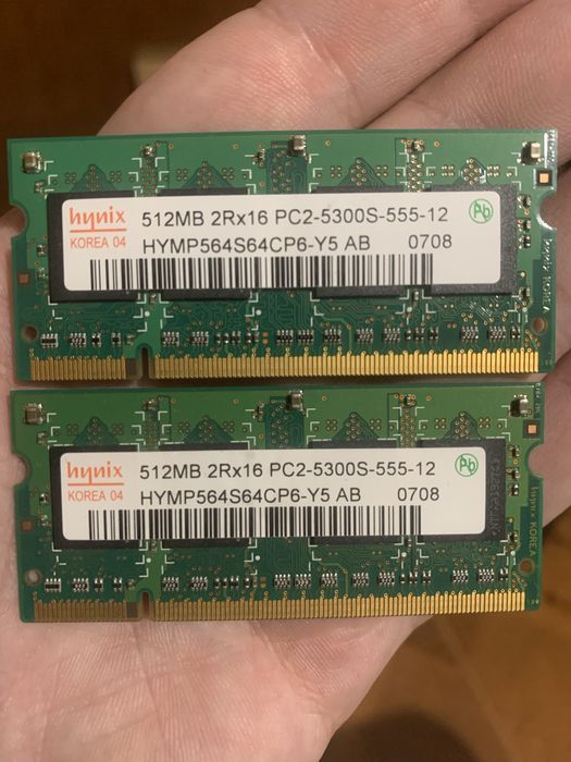Оперативная память для ноутбука Hynix 512Mb / 2Rx16 / DDR2