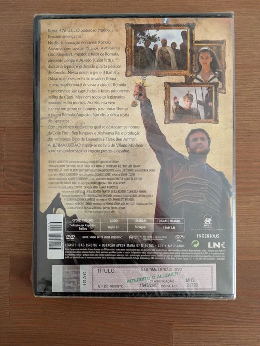 DVD NOVO e SELADO - " A Ultima Legião " 2007