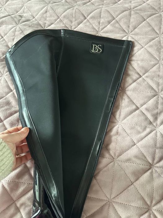 Лаковые ботфорты