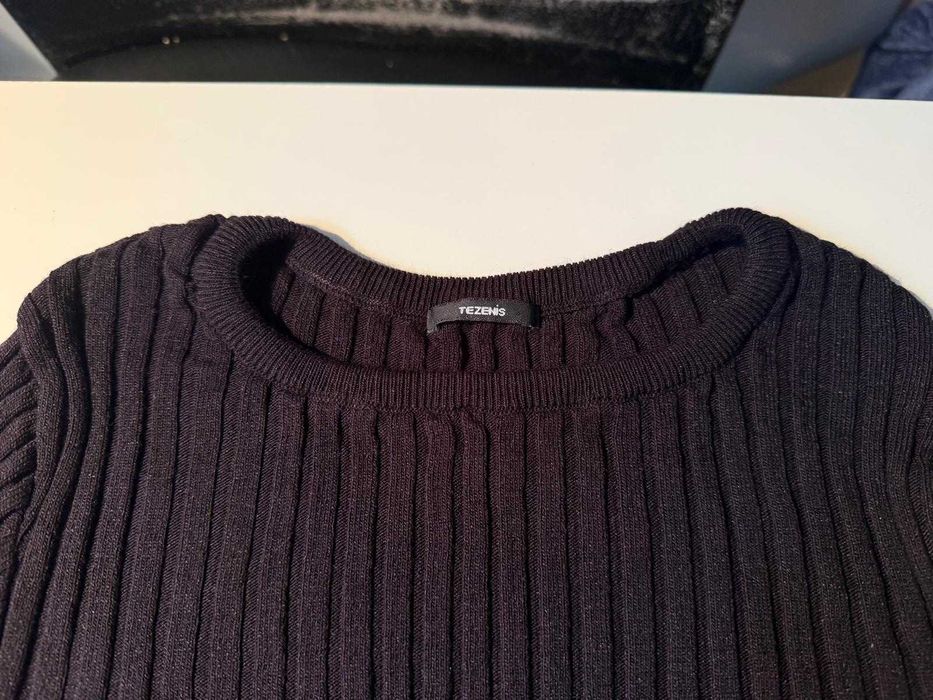 Camisola canelada (preta) - Tezenis
