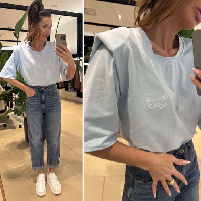 By o la la bluzka basic baby blue poduszki M 38/40 new %%%