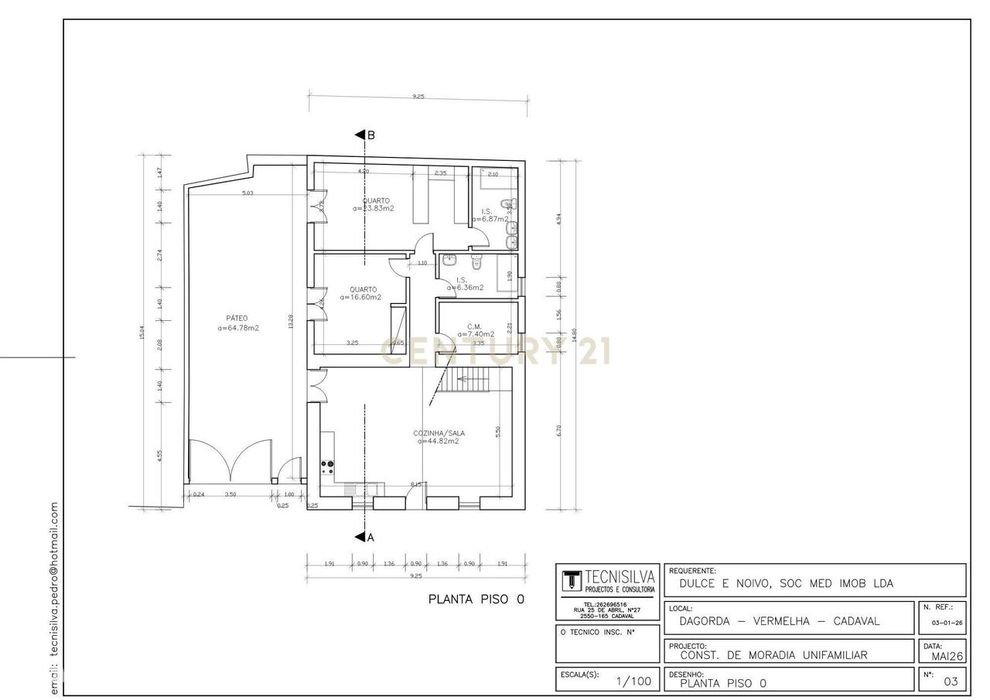 Moradia T2 com projeto aprovado e mezzanine — Dagorda, Cadaval