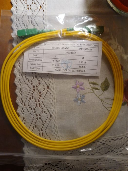 Cabos de fibra óptica NOVOS