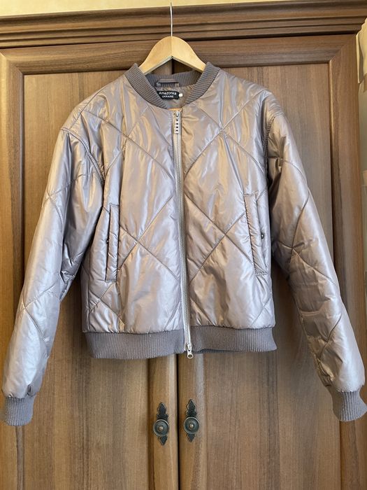 Куртка жіноча демісезонна, бомбер жіночий, куртка бежева, куртка весна