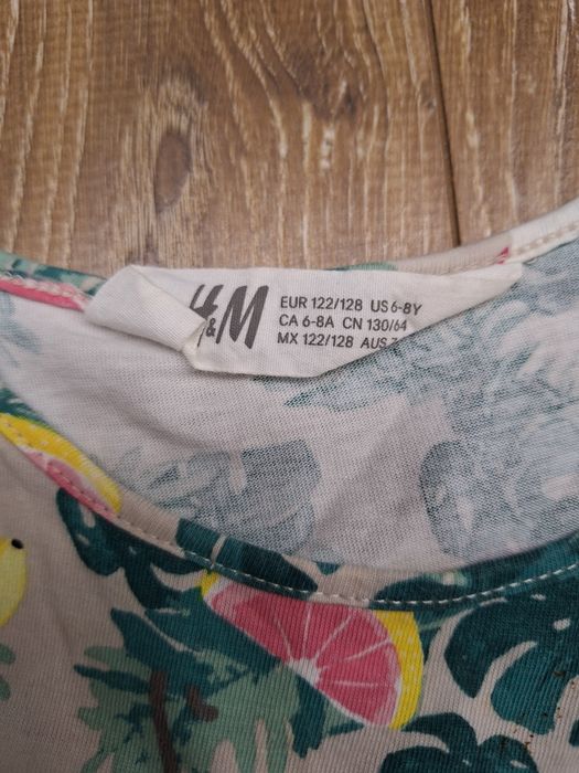Letnia sukienka dżungla H&M rozm.122/128