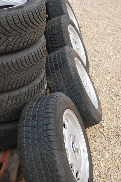 Koła 205/60 R15 5x120 Oryginalne Alufelgi + opony zimowe BMW 7J ET47
