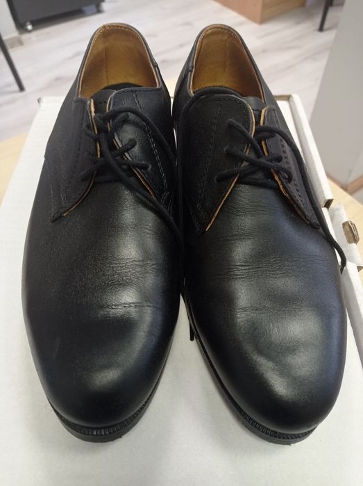 Buty męskie, czarne, skórzane, roz. 41 (26,5 cm) - Protektor