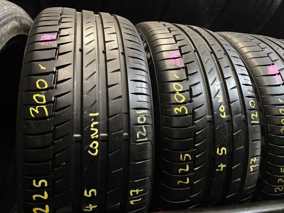 4X OPONY LETNIE 225/45R17 91V Continental PremiumContact 6 7.5MM 2022R