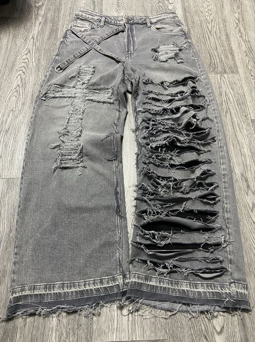 jaded london type  bootcut baggy jeans