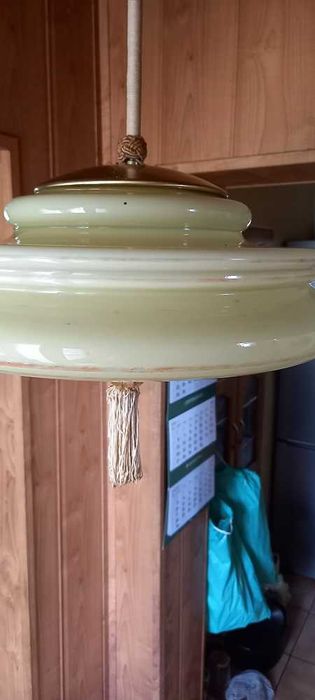 Wisząca lampa Art Deco. Ładny, duży klosz - ampla Nr 2. Wysyłka