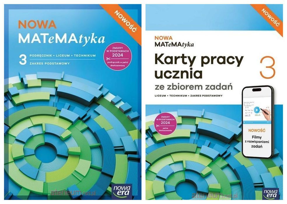 Nowa MATeMAtyka 3 Podręcznik + Karty Pracy Zakres Podstawowy Nowa Era 2026