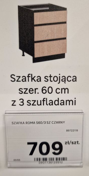 Szafka kuchenna z trzema szufladami Roma