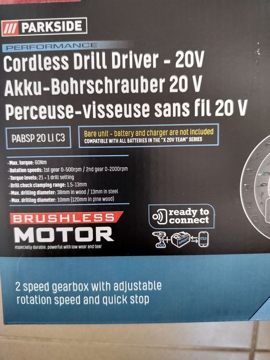Parkside performance wkrętarka pabsp 20 c3