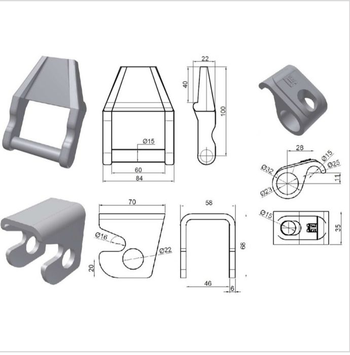 Завіси, петлі для нижнього відкриття борта, самоскид