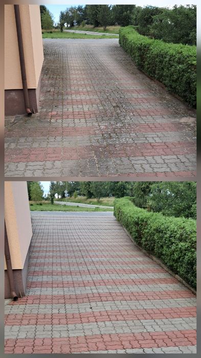 Mycie kostki brukowej,  elewacji, dachów
