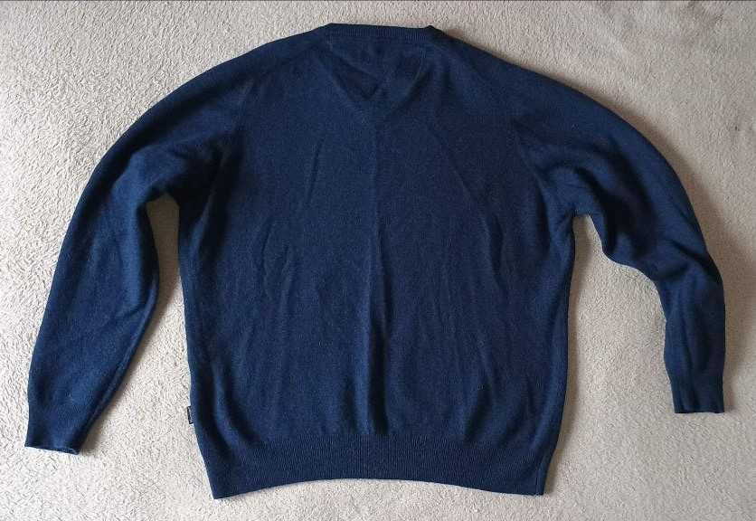 Мужской свитер Fynch-Hatton ,V-образный вырез,шерсть премиум-класса,XL