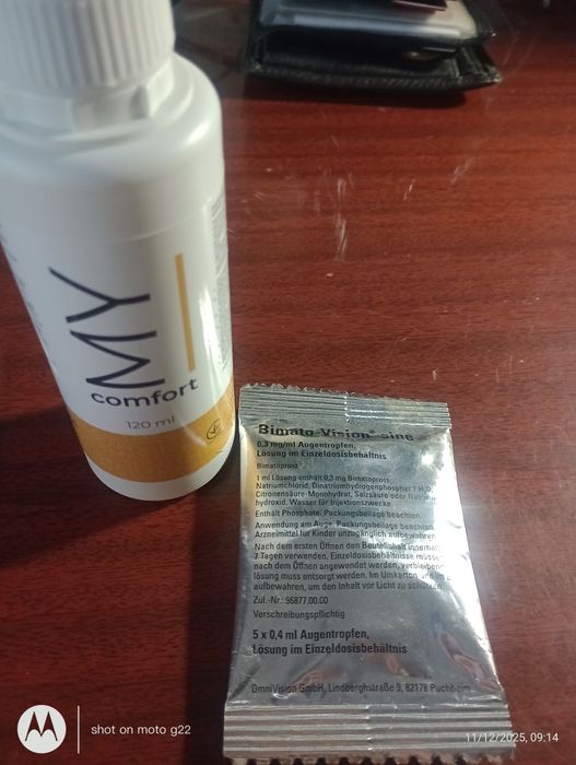 Глазные капли Bimato и  система очищения контактных линз