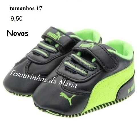 Calçado para bebé, vários modelos
novos, sola mole, valor de cada