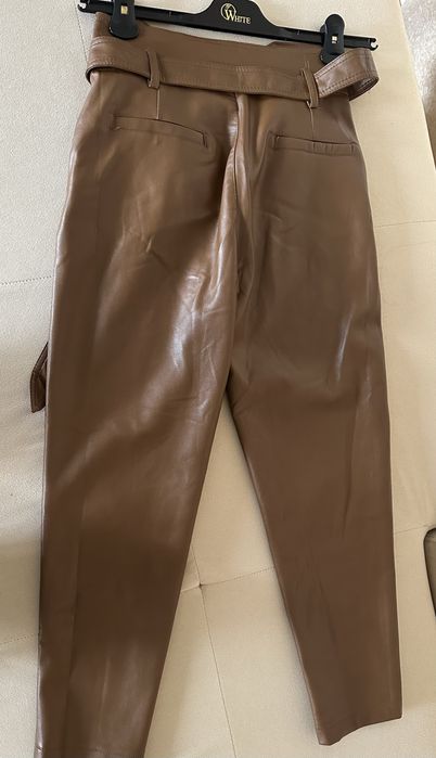 Кожаные брюки шкіряні штани розмір 32-34