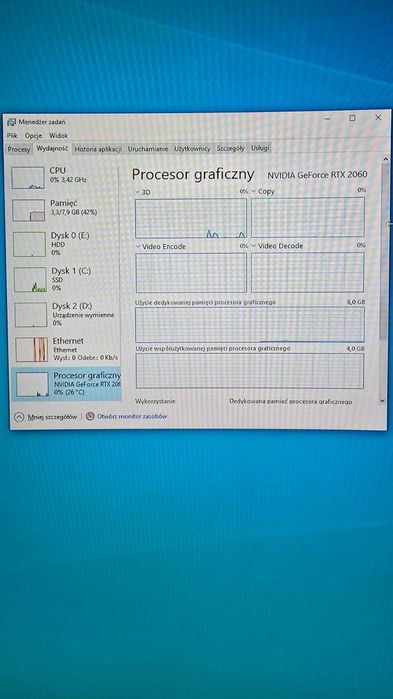 Komputer gamingowy – Ryzen 5 2600 / RTX 2060 / 8Gb RAM / SSD NVMe