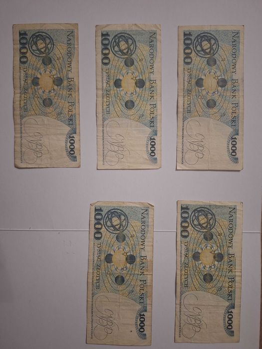 Banknoty 1 tys. z 1982 r.