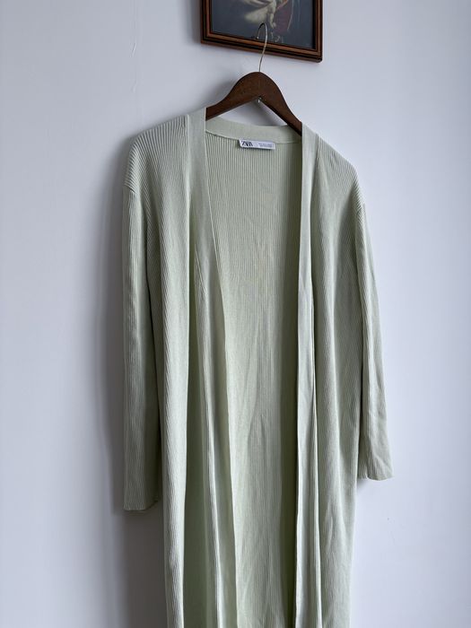 kardigan miętowy Zara M