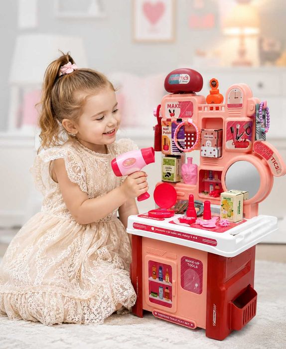 Детское трюмо TOYSPlastic Beauty Salon, туалетный столик с аксессуарами, игровой набор 42 предмета