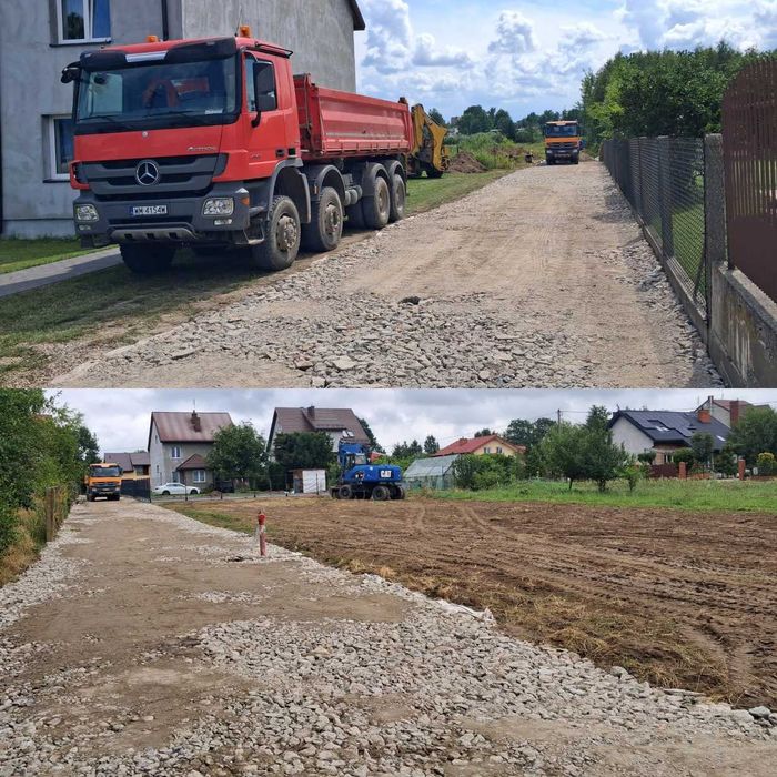 Wykopy Zasypki Rozbiórki Wyburzenia Koparka Koparko-ładowarka Wywrotka