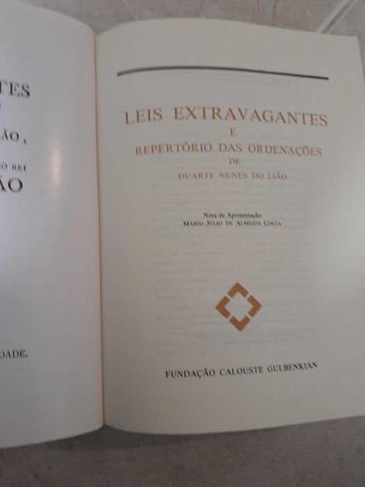 Leis Extravagantes e Repertório das Ordenações