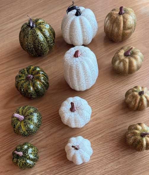 Conjunto de 12 Abóboras Decorativas Halloween - NOVO, na Caixa