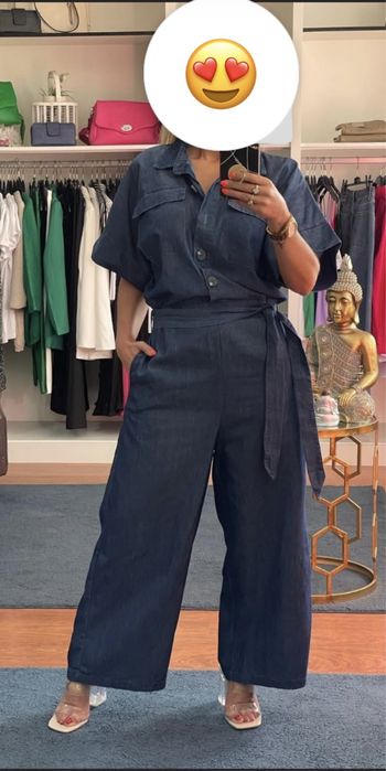 Macacão pantalona tamanho L - NOVO