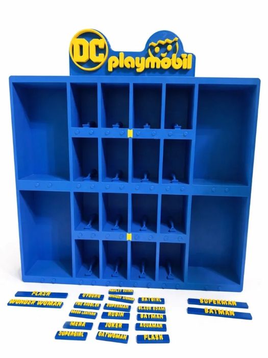 Expositor suporte figuras Playmobil DC Comics Kinder Joy Kinder Maxi