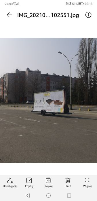 Reklama mobilna Przyczepa reklamowa wynajem kampanie