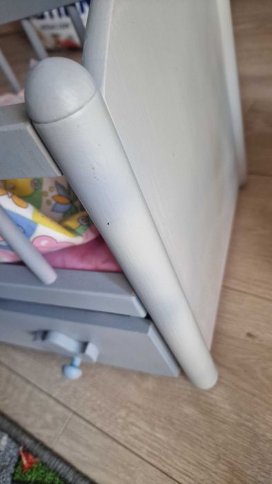 Łóżeczko dla lalki drewniane plus akcesoria