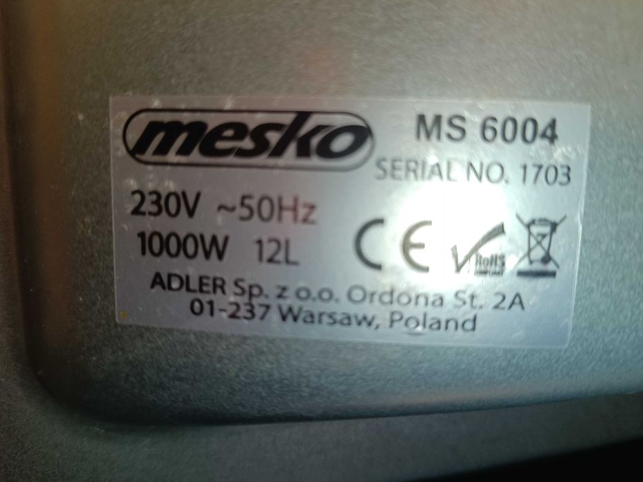 Mini piekarnik elektryczny wolnostojący Mesko