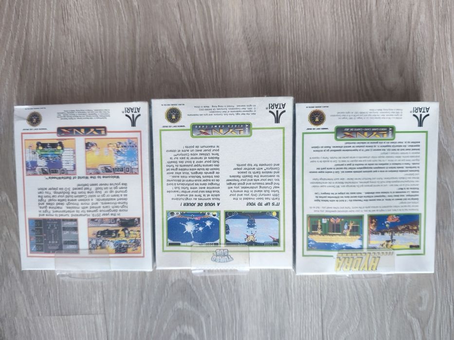 Gry ATARI LYNX Zestaw 3 szt. – Nowe w folii (Factory Sealed) Battle Wheels