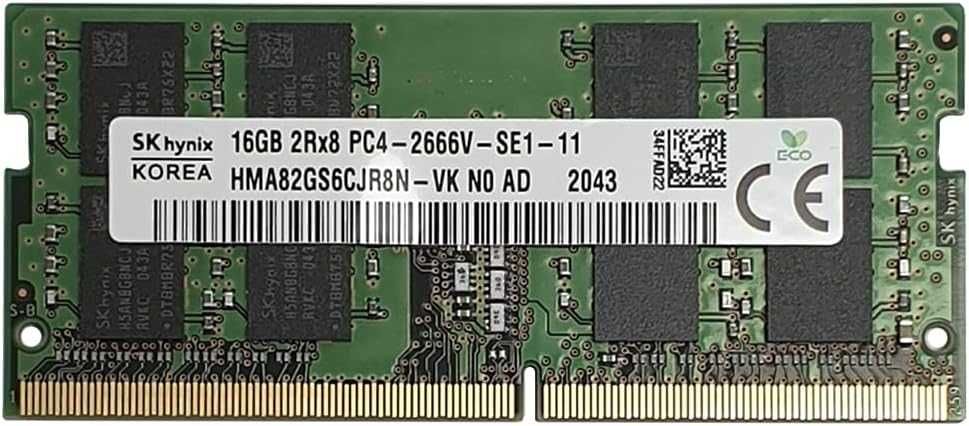 SK Hynix 16GB 2Rx8 PC4  - 2666V -SE1-11 hma82gs6cjr8n-vk N0 AC
