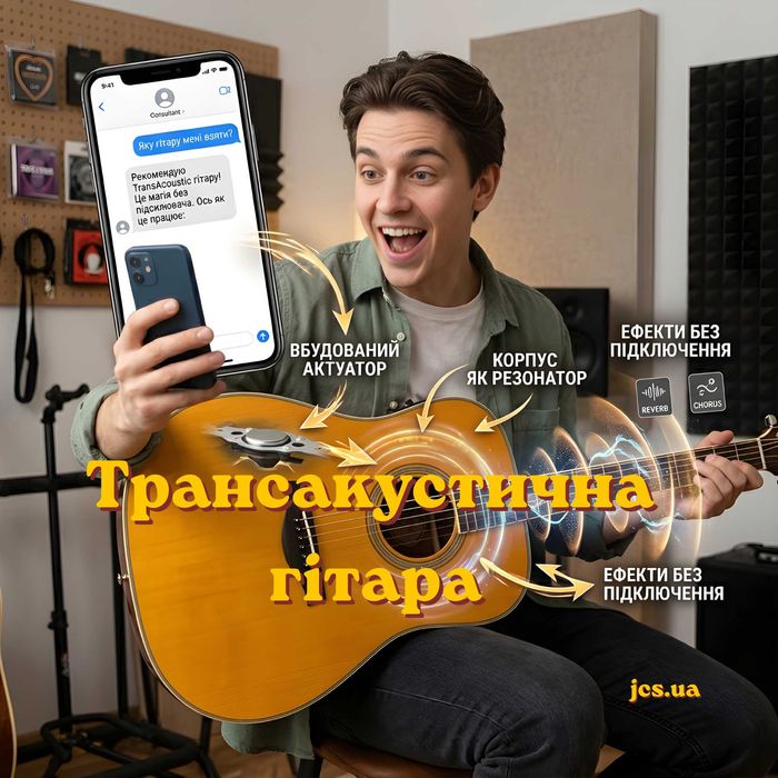 Трансакустична гітара без головного болю — один дзвінок без сумнівів