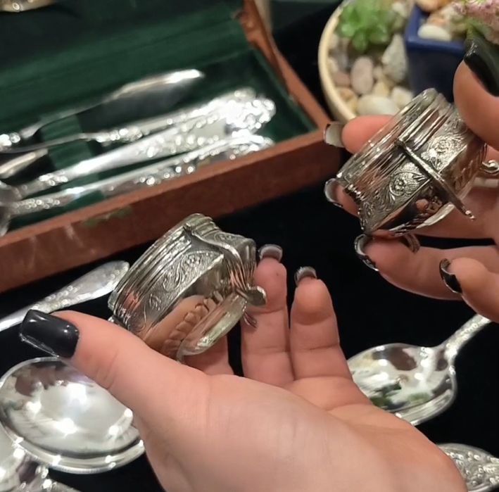 Мельхиоровый посеребренный столовый набор ЗИШ CLASSIC , УССР