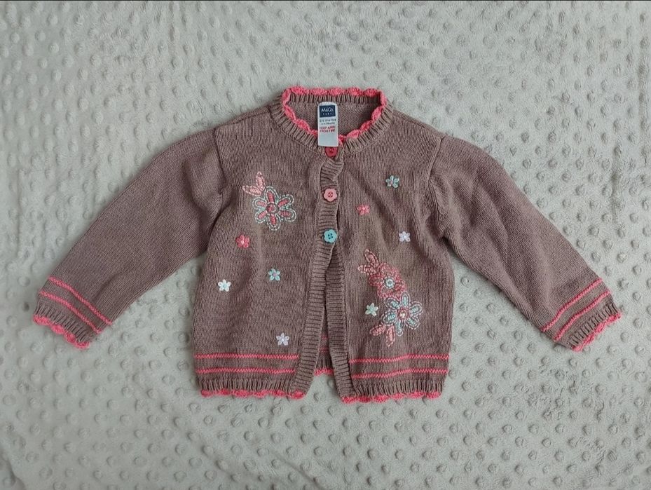 M&Co sweterek rozpinany r. 74 sweter