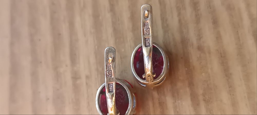 Сережки позолочені арному стані